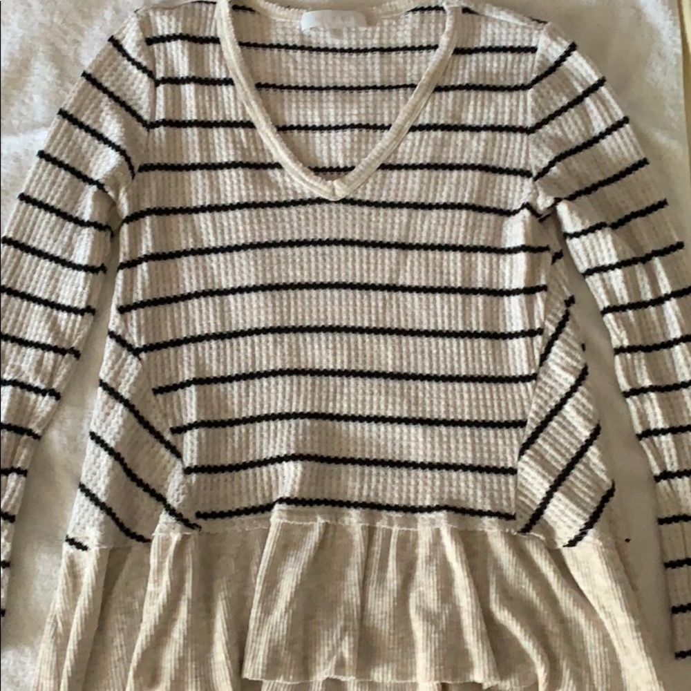 Striped V-Neck Sweater